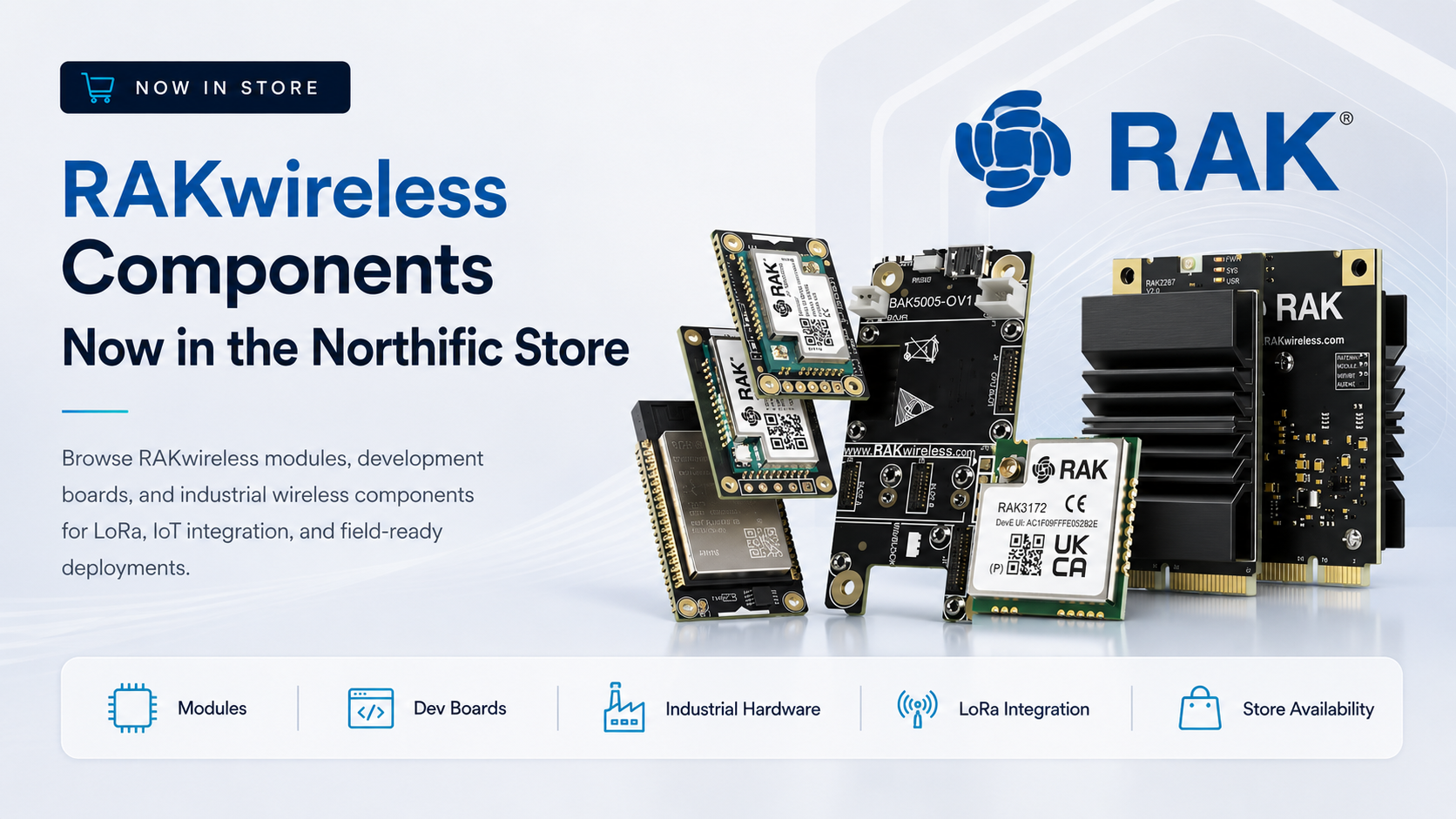 RAKwireless components added to the Northific store
