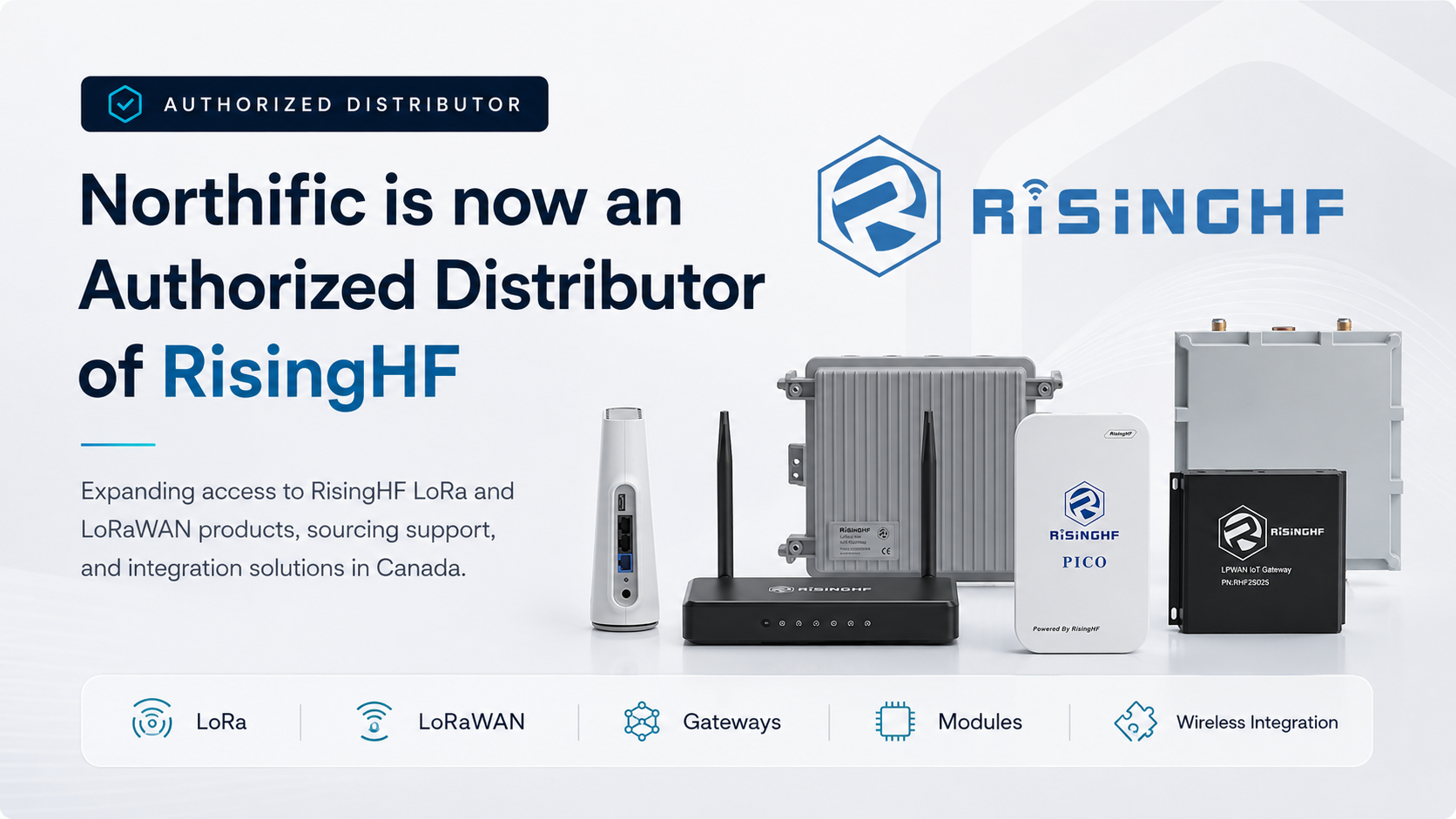 RisingHF authorized distributor announcement for Northific Wireless